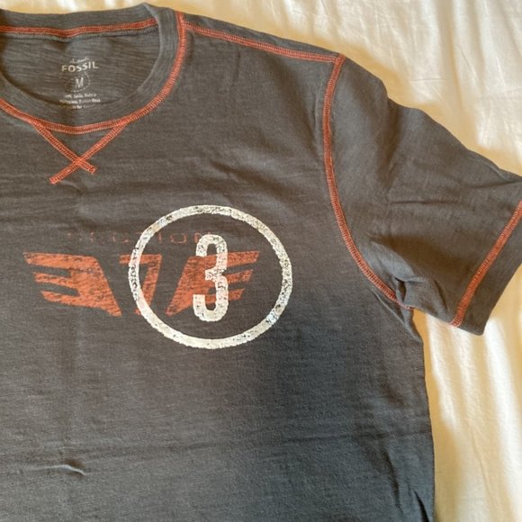 Men's Fossil Short Sleeve T-Shirt Medium - Picture 4 of 5
